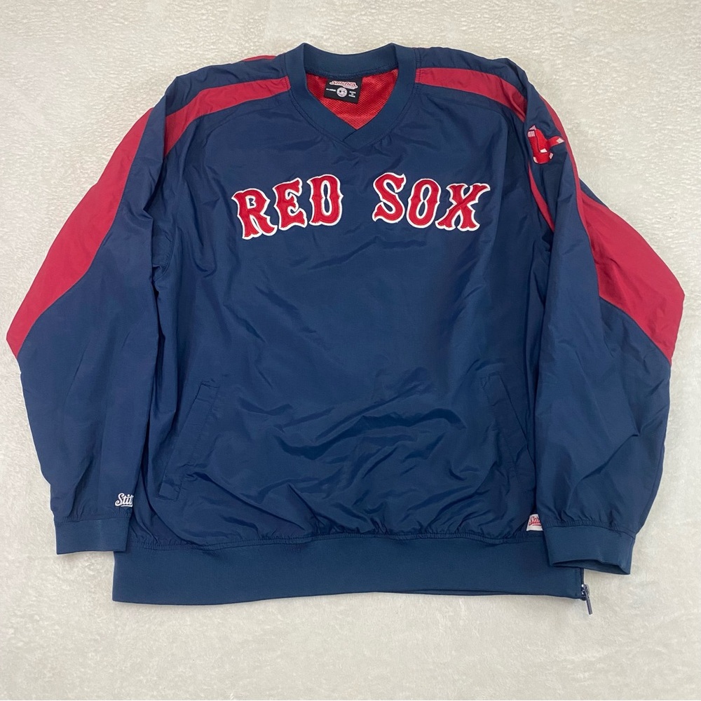 Vintage MLB Boston Red Sox Baseball Warm-Up Mens XL Stitches Coaches Sideline